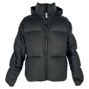 Givenchy Logo-Print Quilted Down Jacket in Black Polyamide
